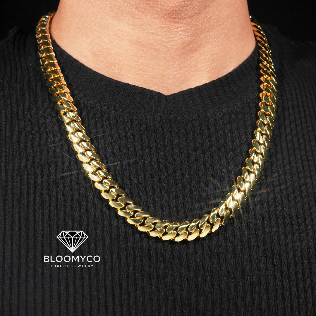 Premium Gold-Plated Cuban Link Chain/ Bracelet – Luxury Shine