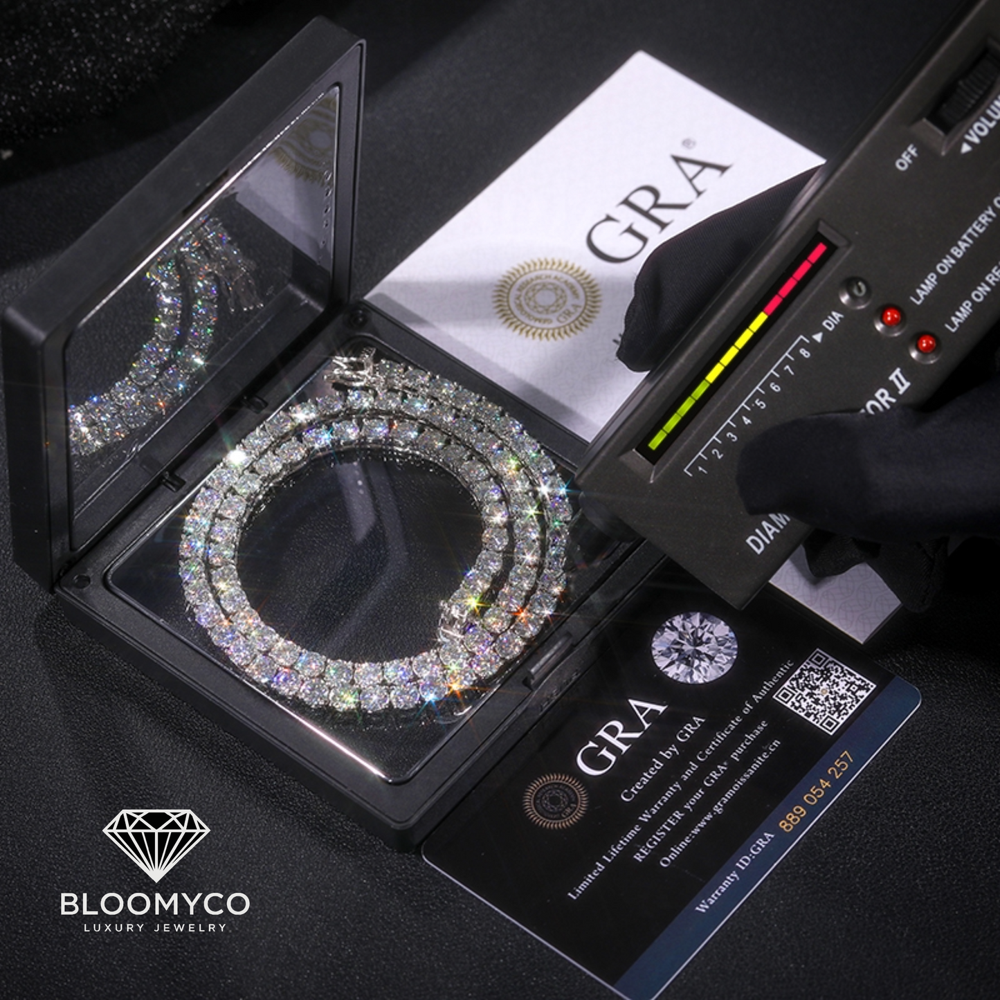 Moissanite Tennis Chain 14K Gold (ALL SIZES)