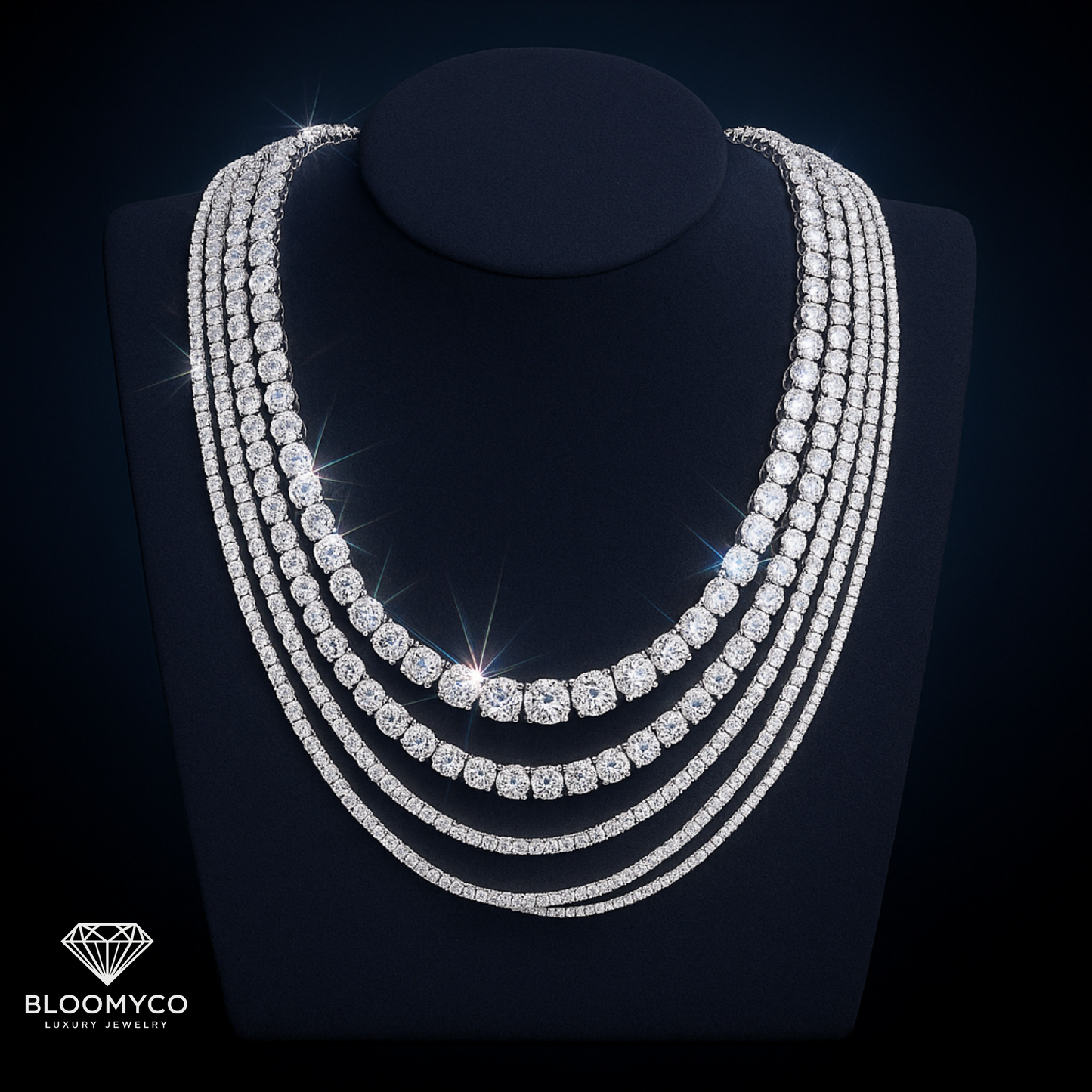 Luxury CZ Tennis Necklace – Dazzling Elegance