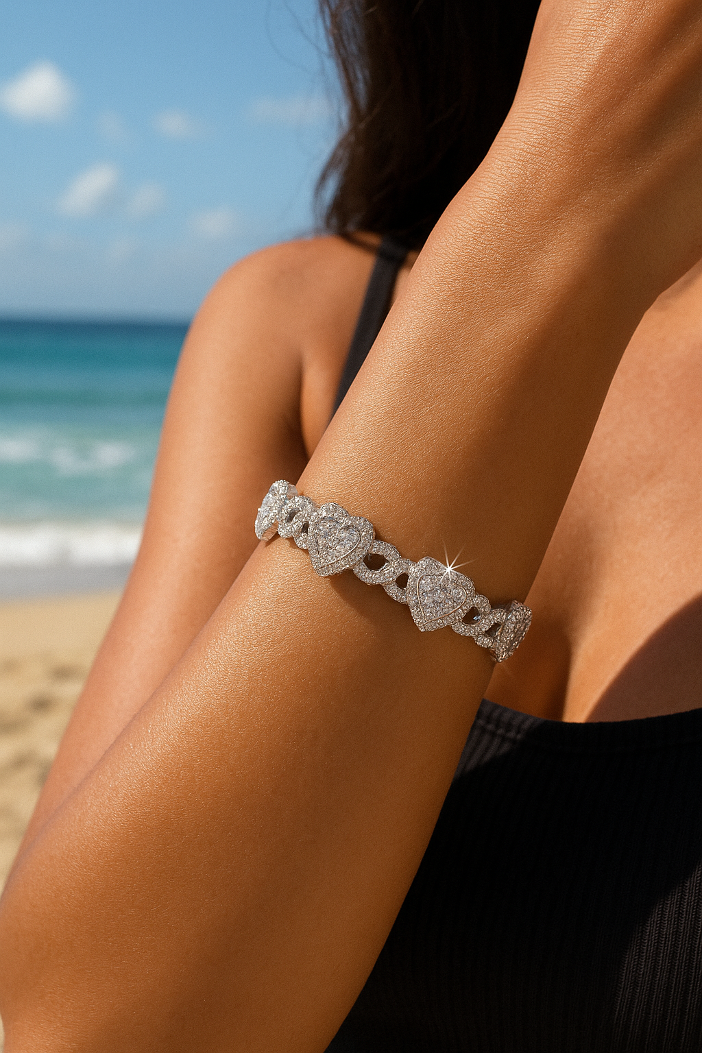 HEART CUBAN BRACELET