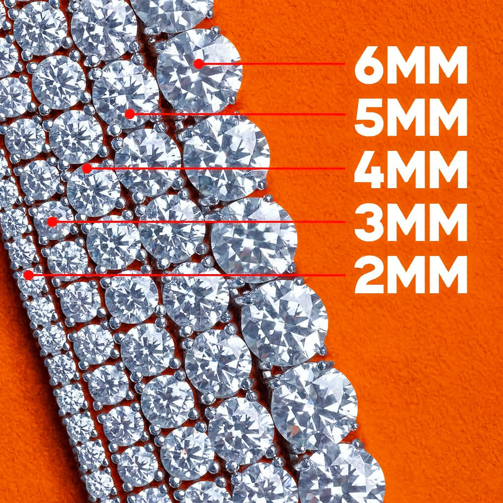 Moissanite Tennis Chain 14K Gold (ALL SIZES)