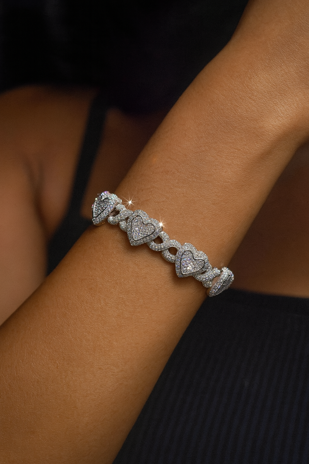 HEART CUBAN BRACELET