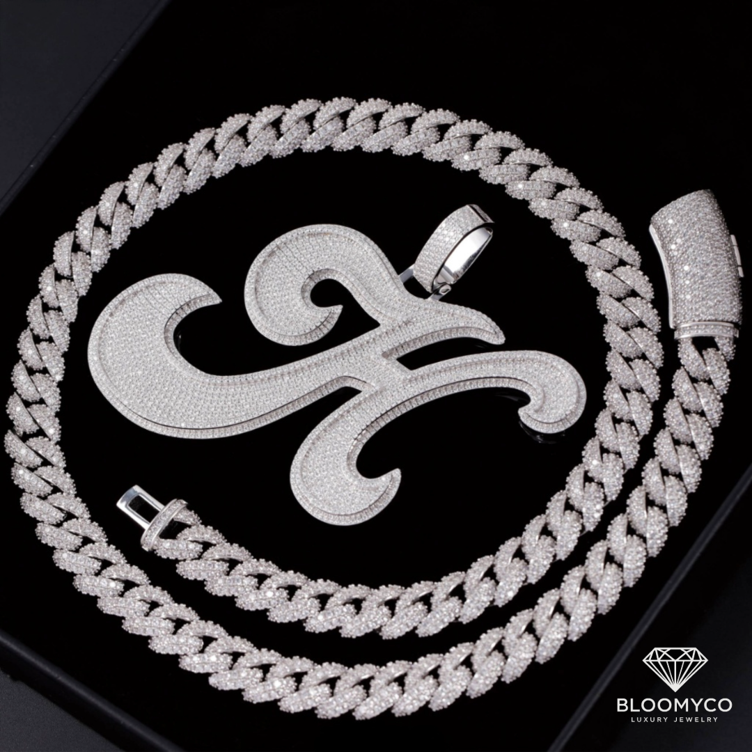 Custom Iced Initial Pendant