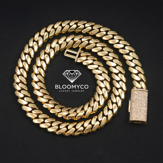 Premium Gold-Plated Cuban Link Chain/ Bracelet – Luxury Shine