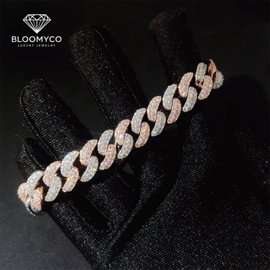 13mm Moon-Shape Cuban Bracelet