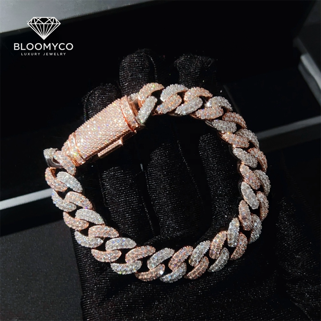 13mm Moon-Shape Cuban Bracelet