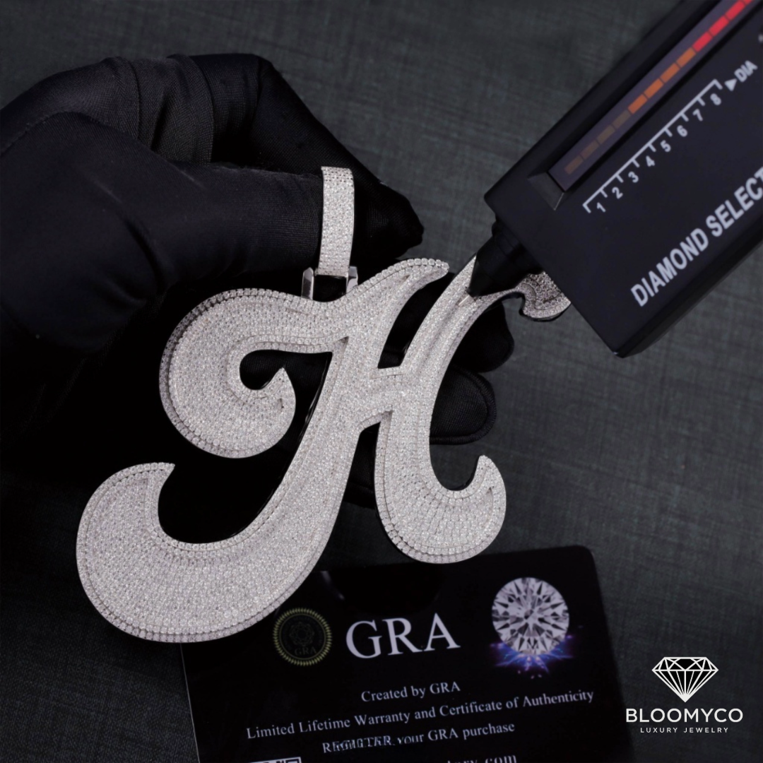Custom Iced Initial Pendant