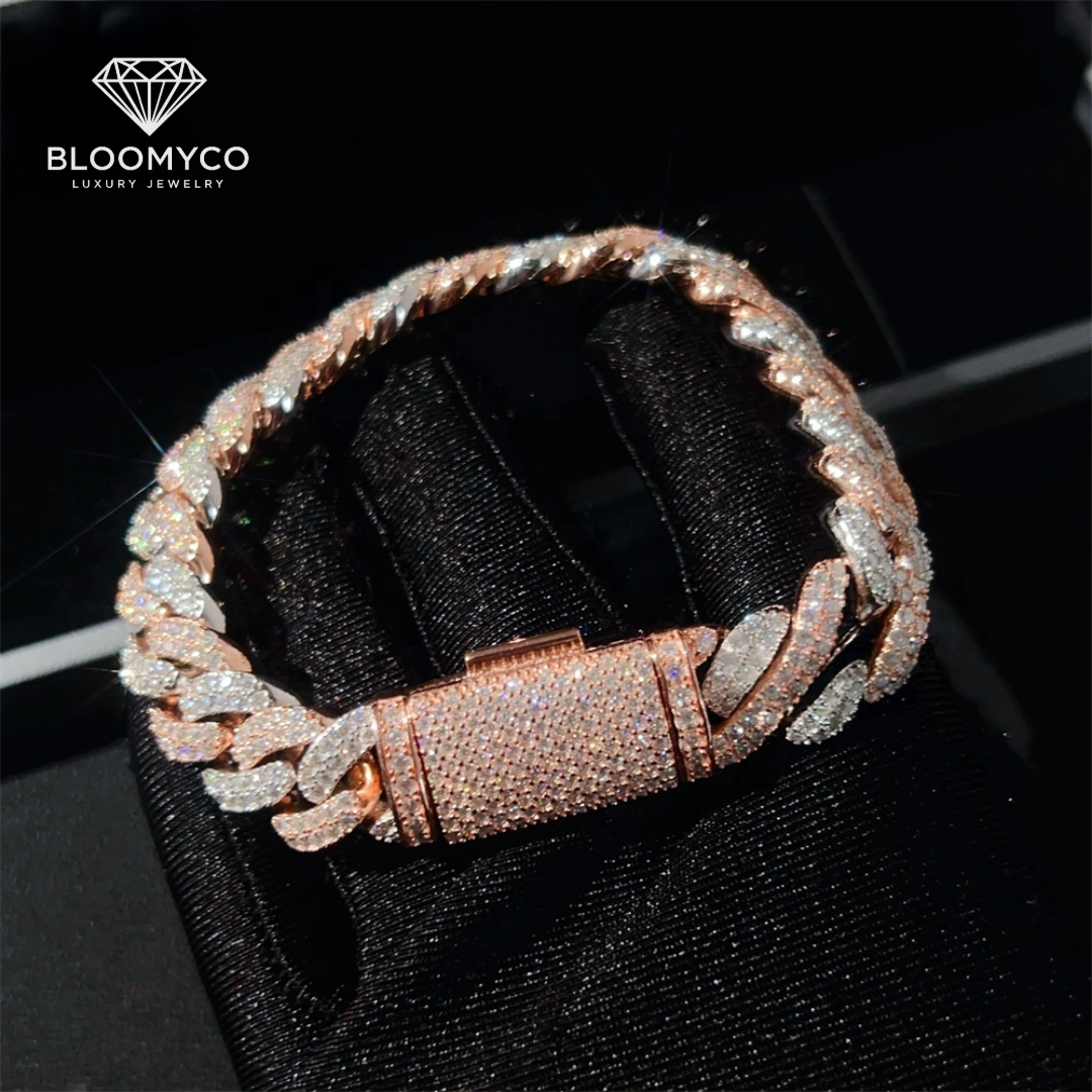 13mm Moon-Shape Cuban Bracelet