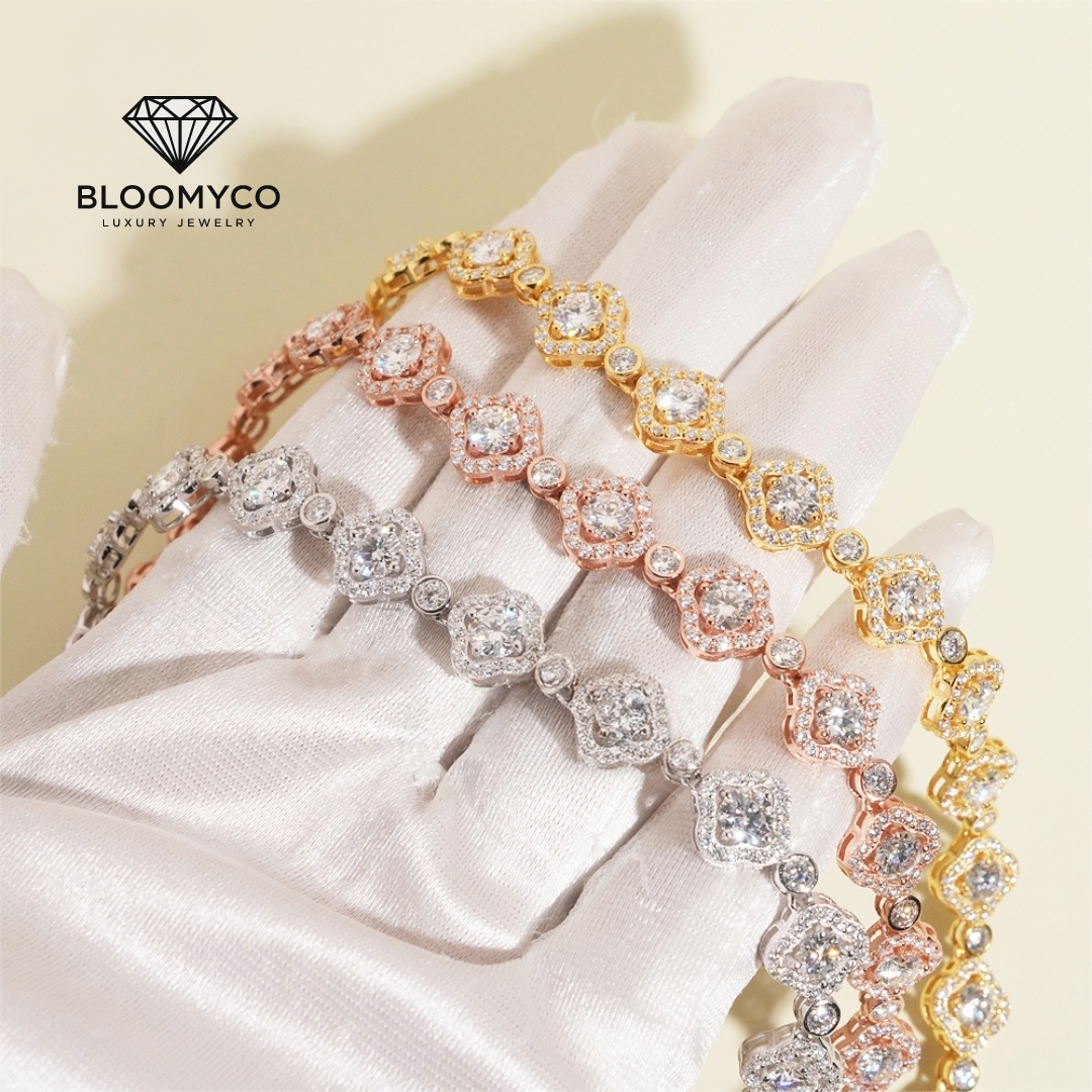 Fancy Clover Moissanite Bracelet/Necklace