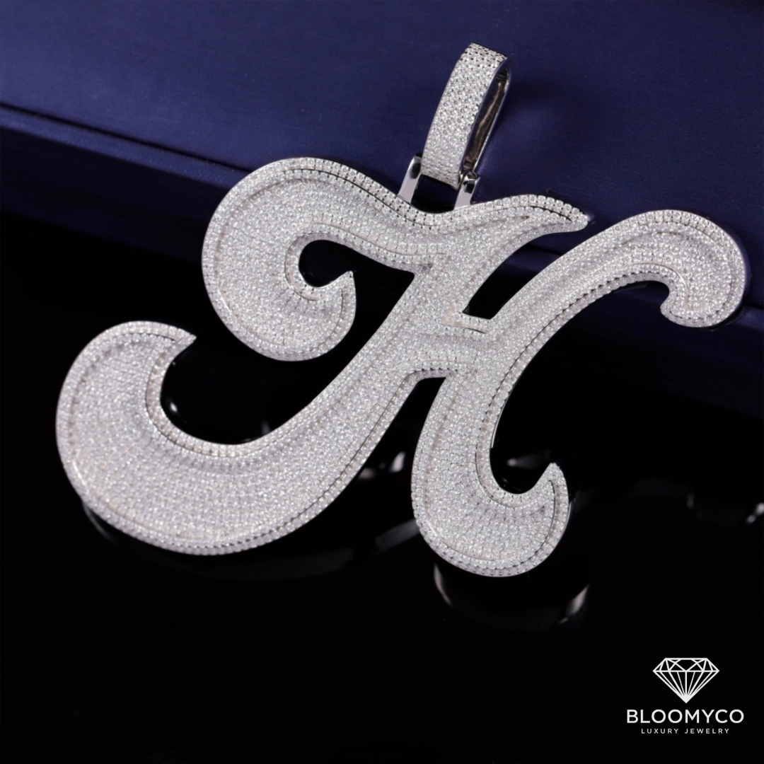 Custom Iced Initial Pendant