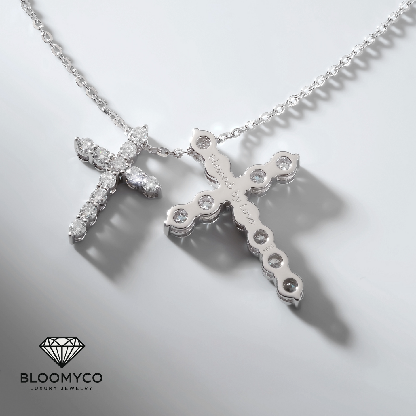 0.66-3.3CT VVS Moissanite Cross - 14K Gold Cross Pendant