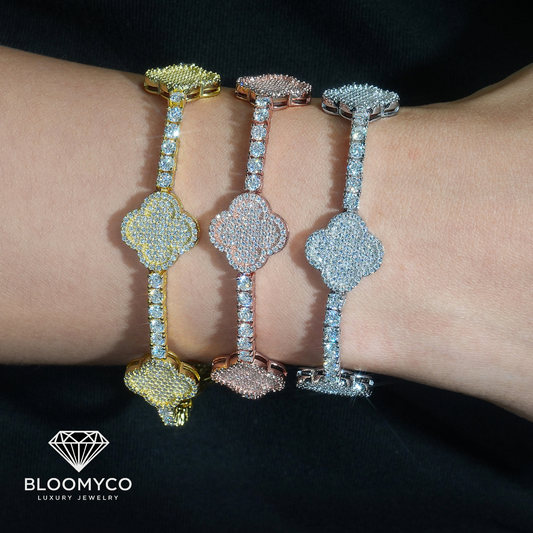 Tennis Clover Bracelet 3mm