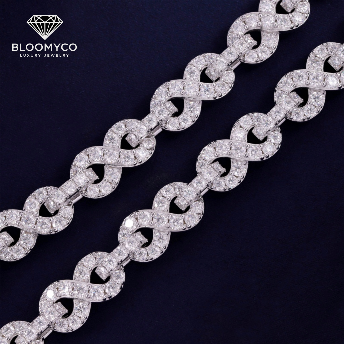 VVS Moissanite Infinity Cuban Link Bracelet