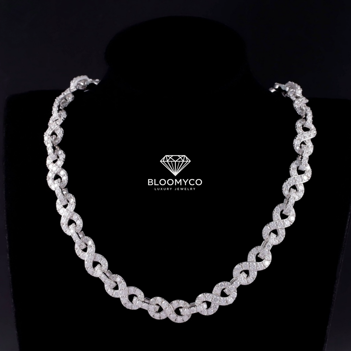 VVS Moissanite Infinity Cuban Link Bracelet
