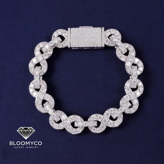 VVS Moissanite Infinity Cuban Link Bracelet