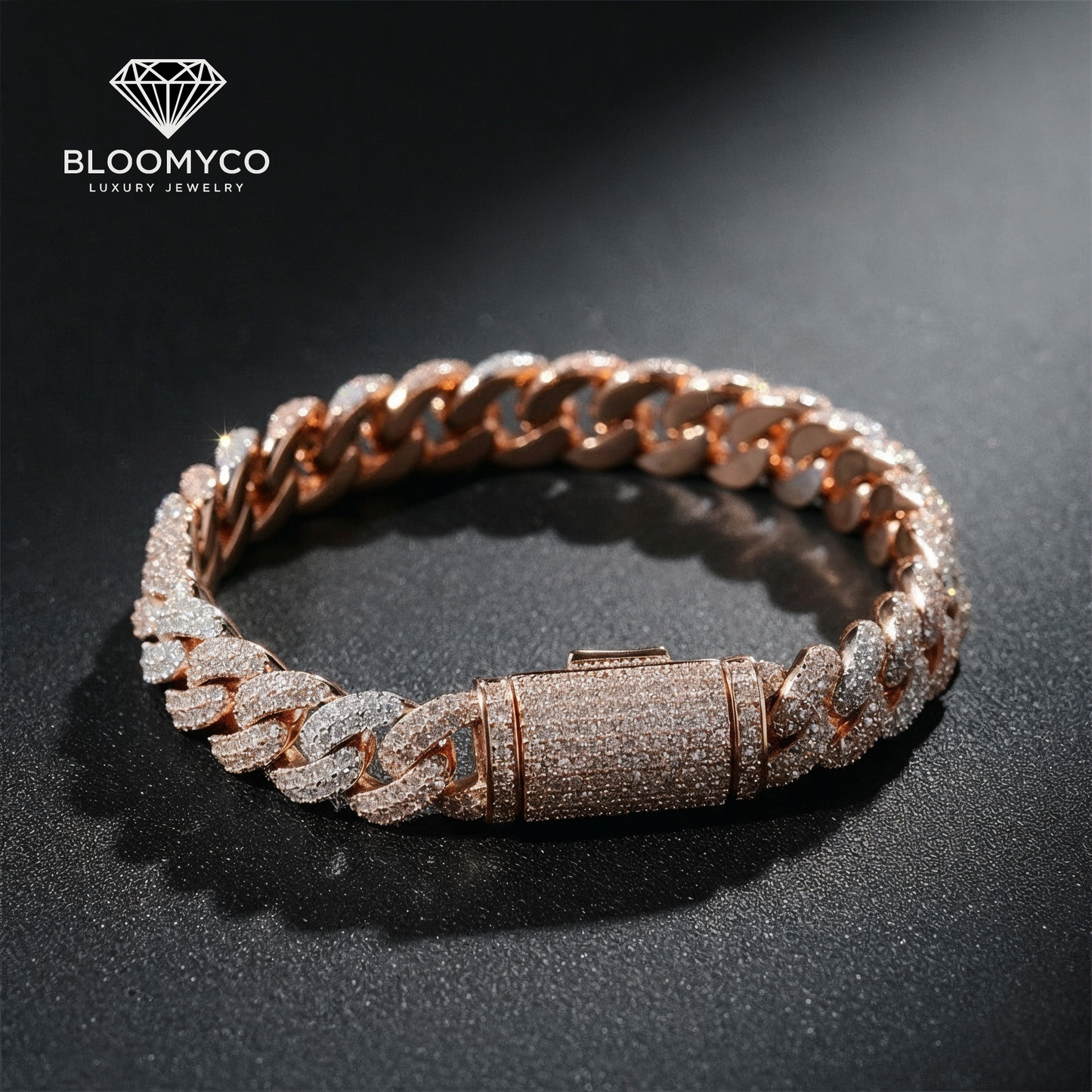 13mm Moon-Shape Cuban Bracelet